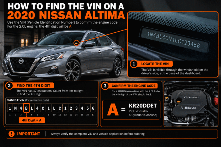 2020 Nissan Altima engine vin