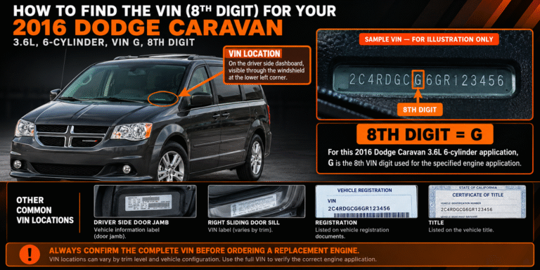 dodge caravan engine vin