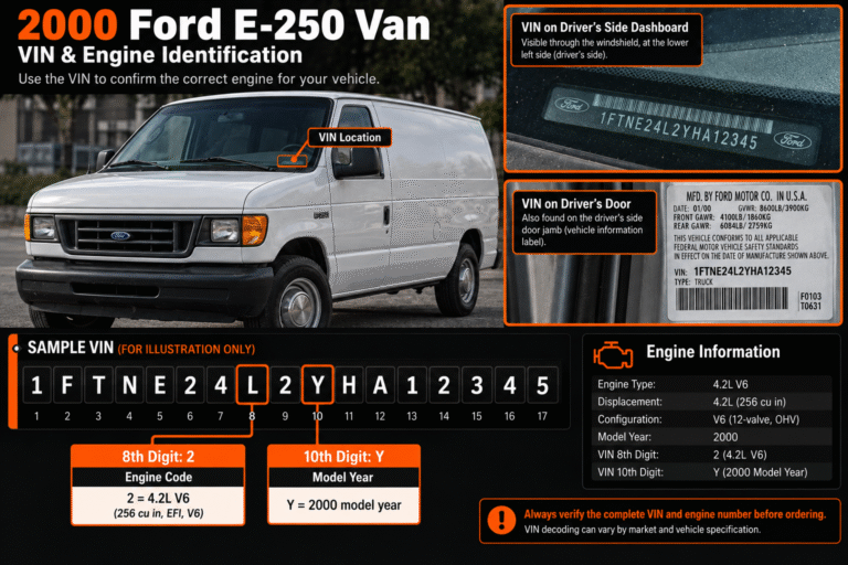 2000 ford E250 van vin