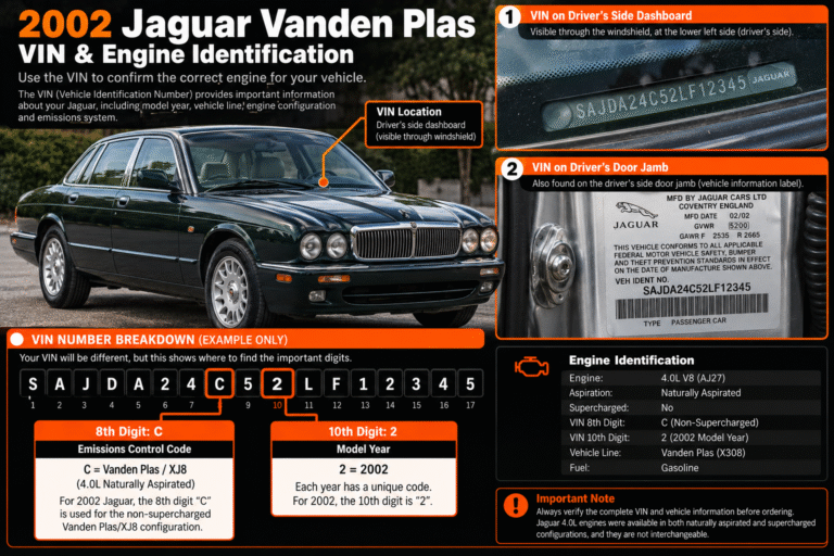 2002 Jaguar Vanden Plas 4.0L vin