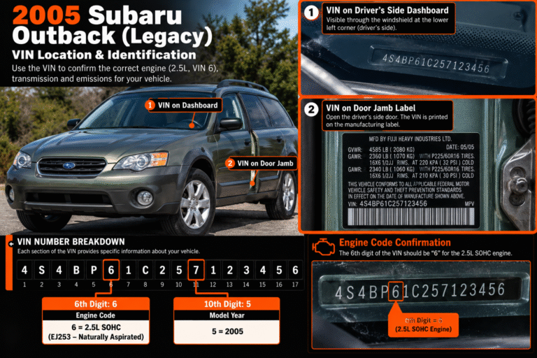 2005 Subaru Outback vin
