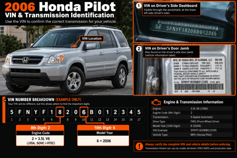 2006 Honda Pilot 3.5L Vin