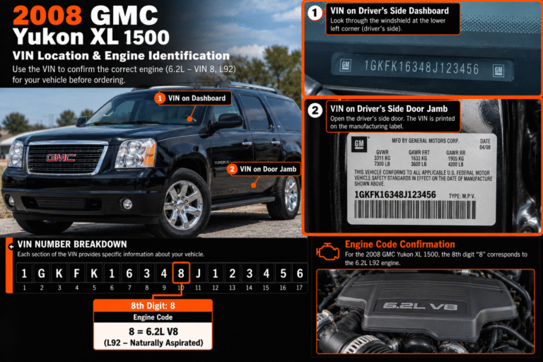 2008 GMC Yukon XL Engine vin