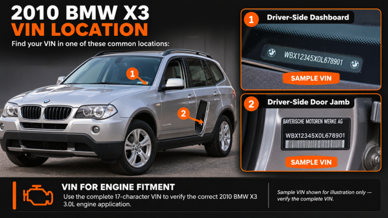 2010 BMW X3 Engine – 3.0L vin