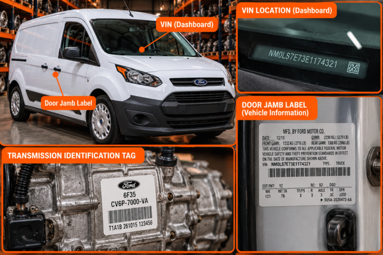 2014 Ford Transit Connect Transmission 2.5L vin