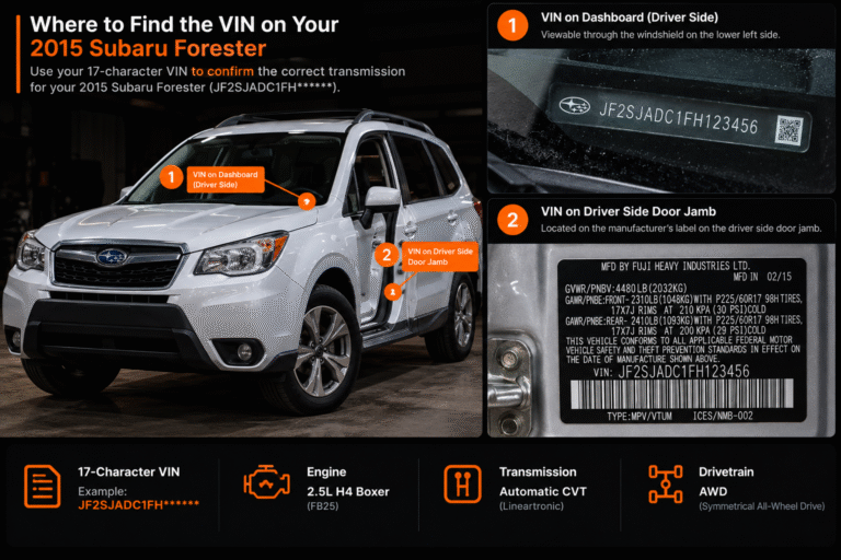 2015 Subaru Forester Transmission vin