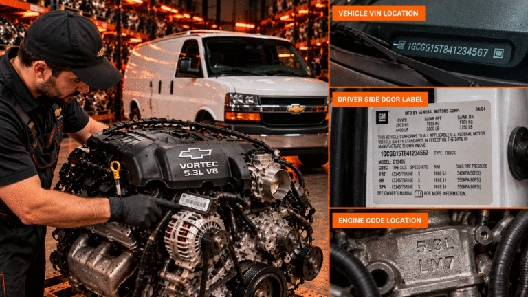 2004 Chevrolet Express 1500 Engine vin